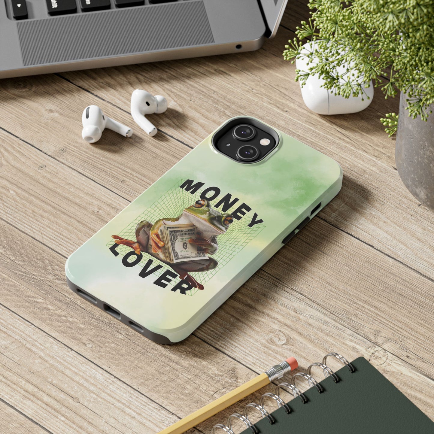 MONEY LOVER Frog Phone Case Funny Phone Case Cover for all iPhone Case - Samsung S23 S24 S23 S22