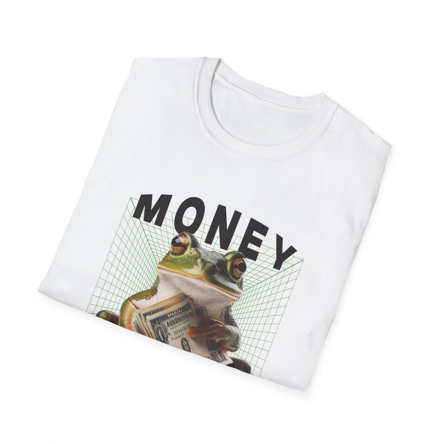 Funny Frog Tshirt, Money Lover Tee, Unisex Softstyle Shirt, Animal Graphic Top, Fun Gift for Frog Lovers, Cute Amphibian Apparel