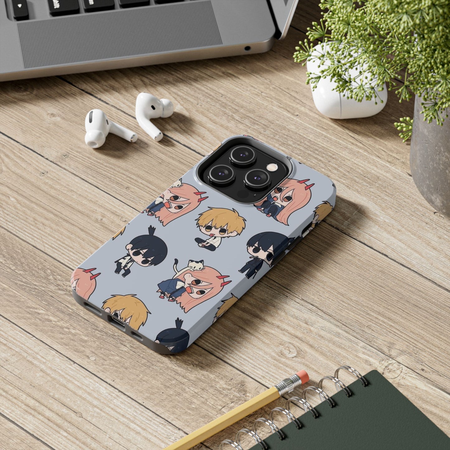 Anime Manga-Inspired Power and Denji iPhone Case for iPhone 16 and Samsung – Chainsaw Man Design