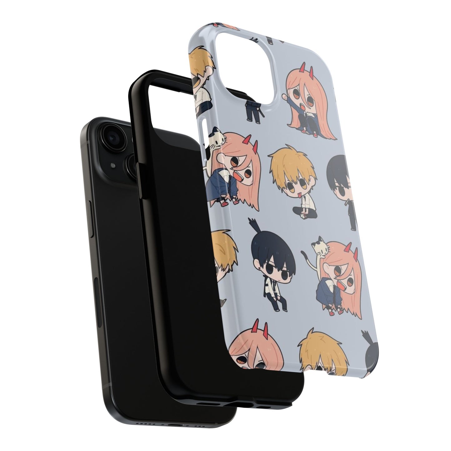 Anime Manga-Inspired Power and Denji iPhone Case for iPhone 16 and Samsung – Chainsaw Man Design