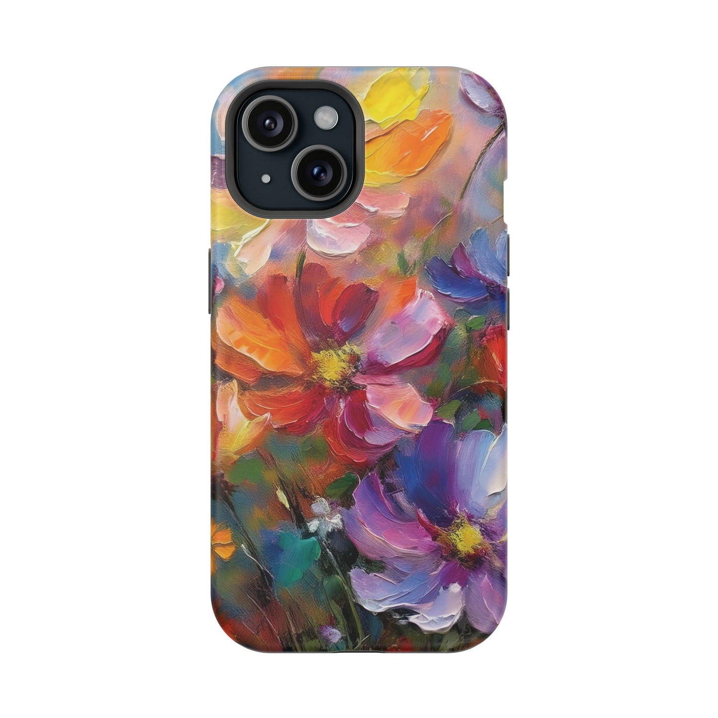 Flower Pattern Phone Case | 70s Retro | Cover for iPhone 16 15 14 13 12 SE Max Pro - Samsung Galaxy S Series - Flower Drawing