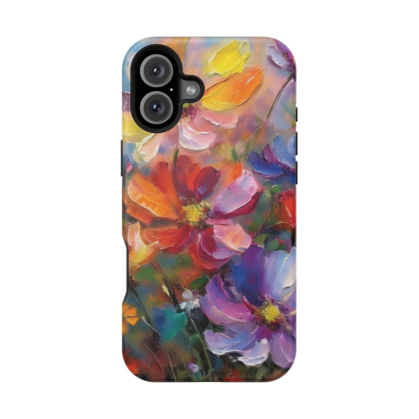 Flower Pattern Phone Case | 70s Retro | Cover for iPhone 16 15 14 13 12 SE Max Pro - Samsung Galaxy S Series - Flower Drawing