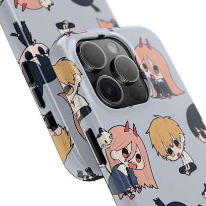 Anime Manga-Inspired Power and Denji iPhone Case for iPhone 16 and Samsung – Chainsaw Man Design