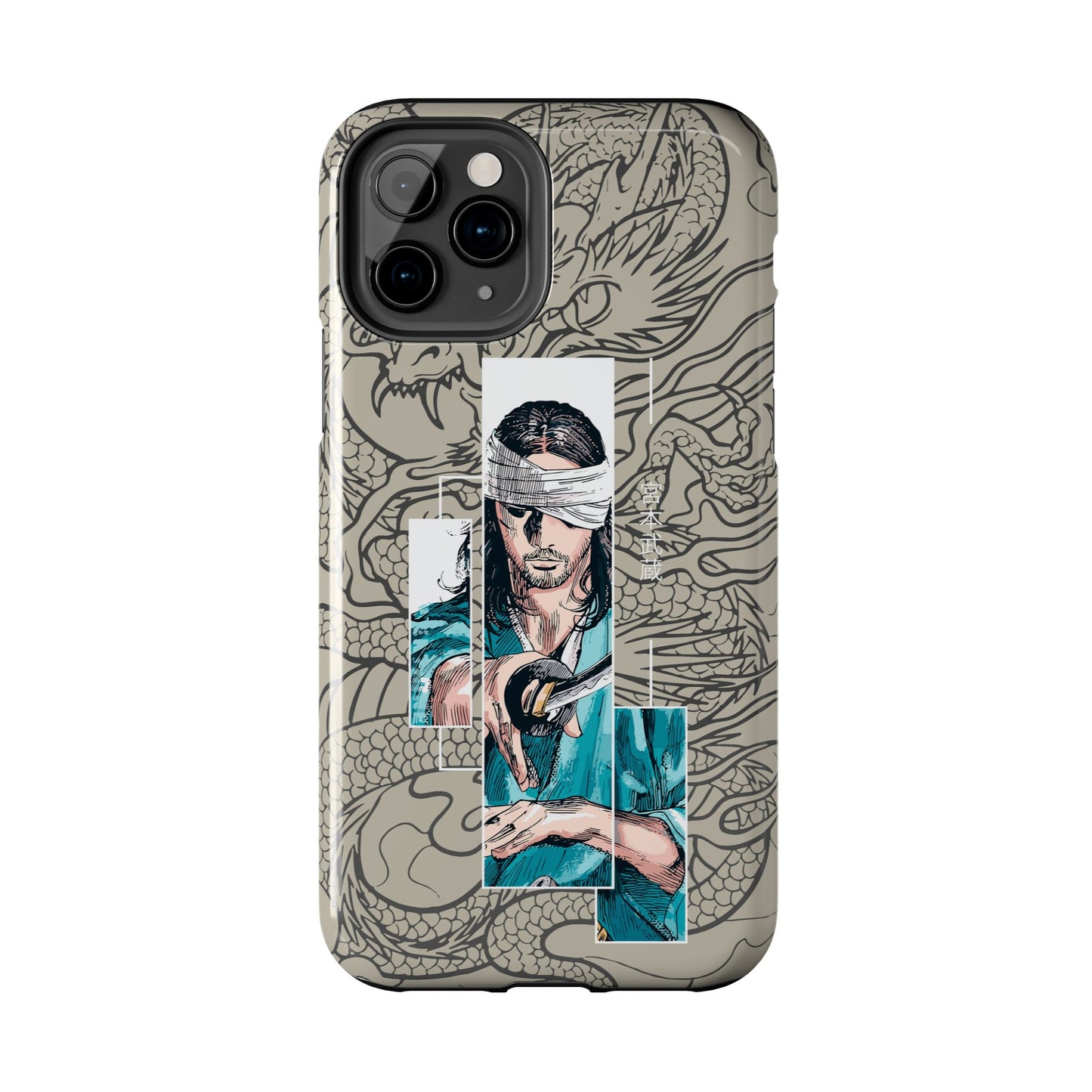 Samurai Anime Manga-Inspired iPhone Case – Musashi Design for iPhone 16-7 & Samsung