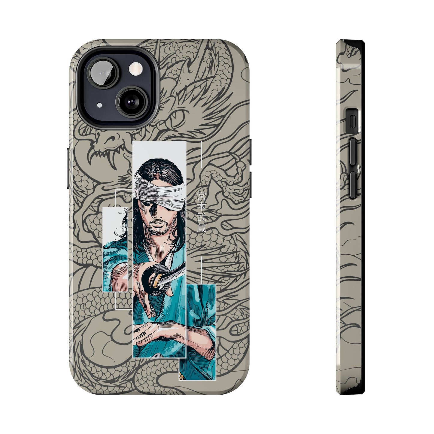 Samurai Anime Manga-Inspired iPhone Case – Musashi Design for iPhone 16-7 & Samsung