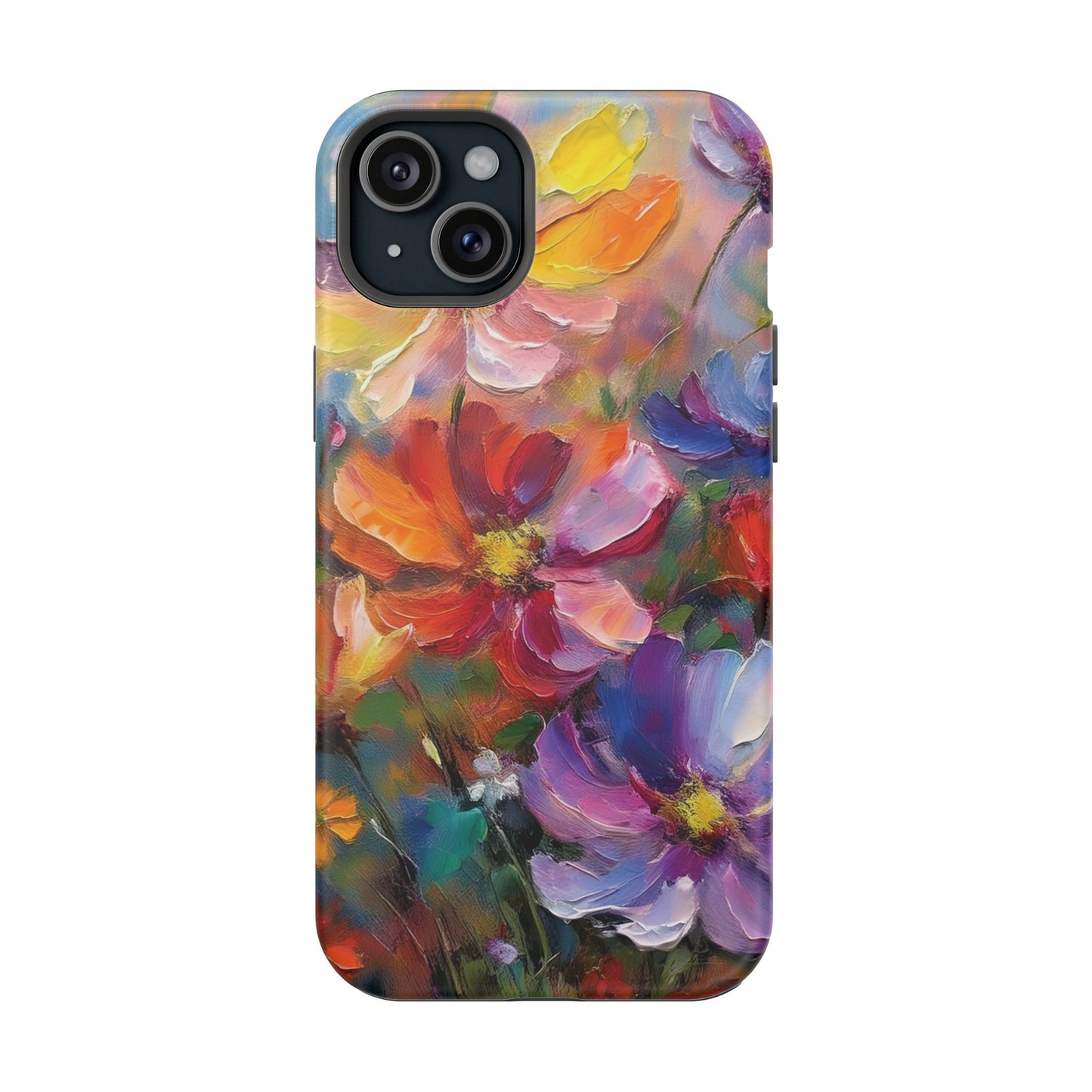 Flower Pattern Phone Case | 70s Retro | Cover for iPhone 16 15 14 13 12 SE Max Pro - Samsung Galaxy S Series - Flower Drawing