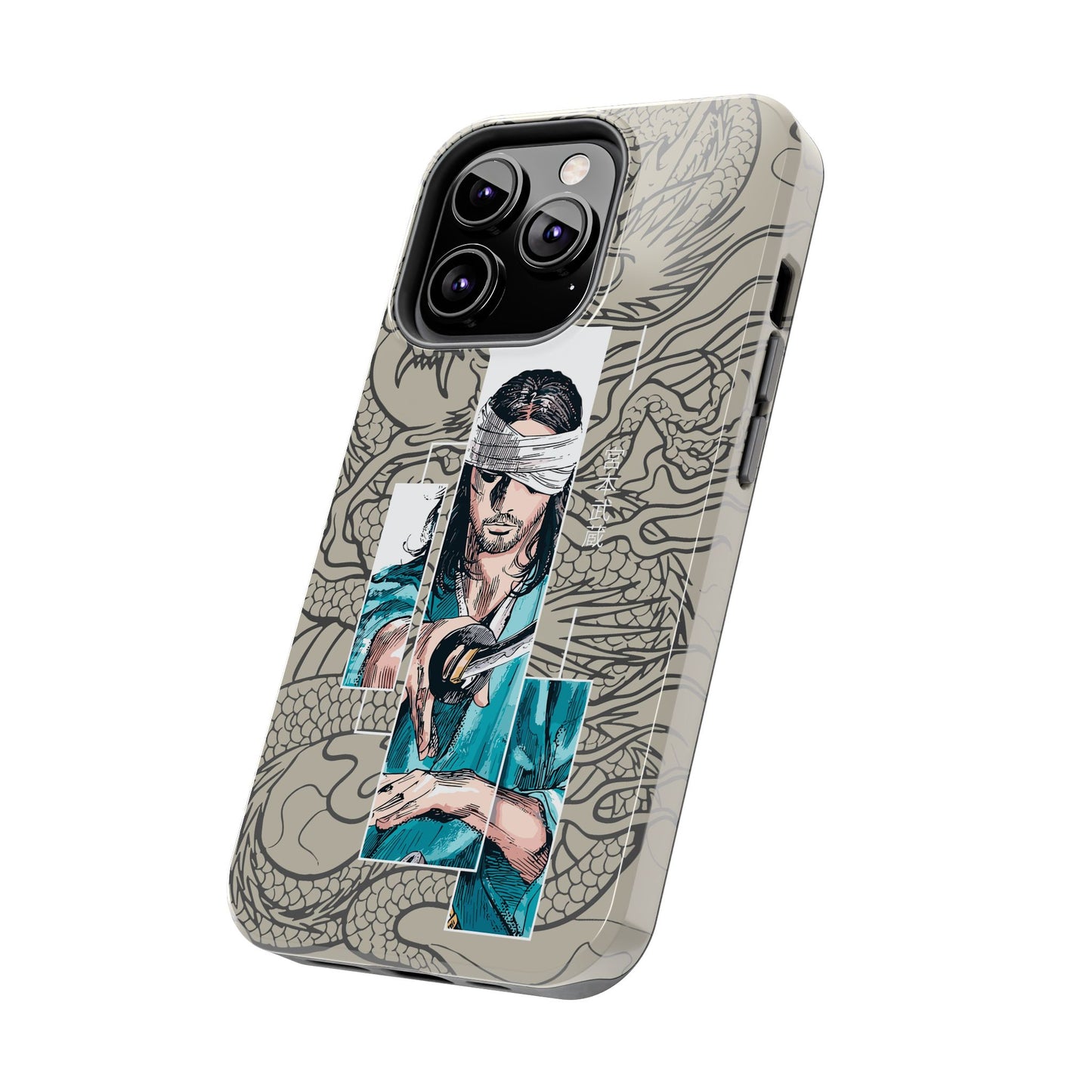 Samurai Anime Manga-Inspired iPhone Case – Musashi Design for iPhone 16-7 & Samsung