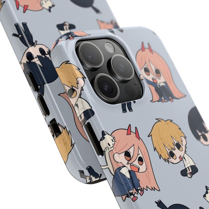 Anime Manga-Inspired Power and Denji iPhone Case for iPhone 16 and Samsung – Chainsaw Man Design