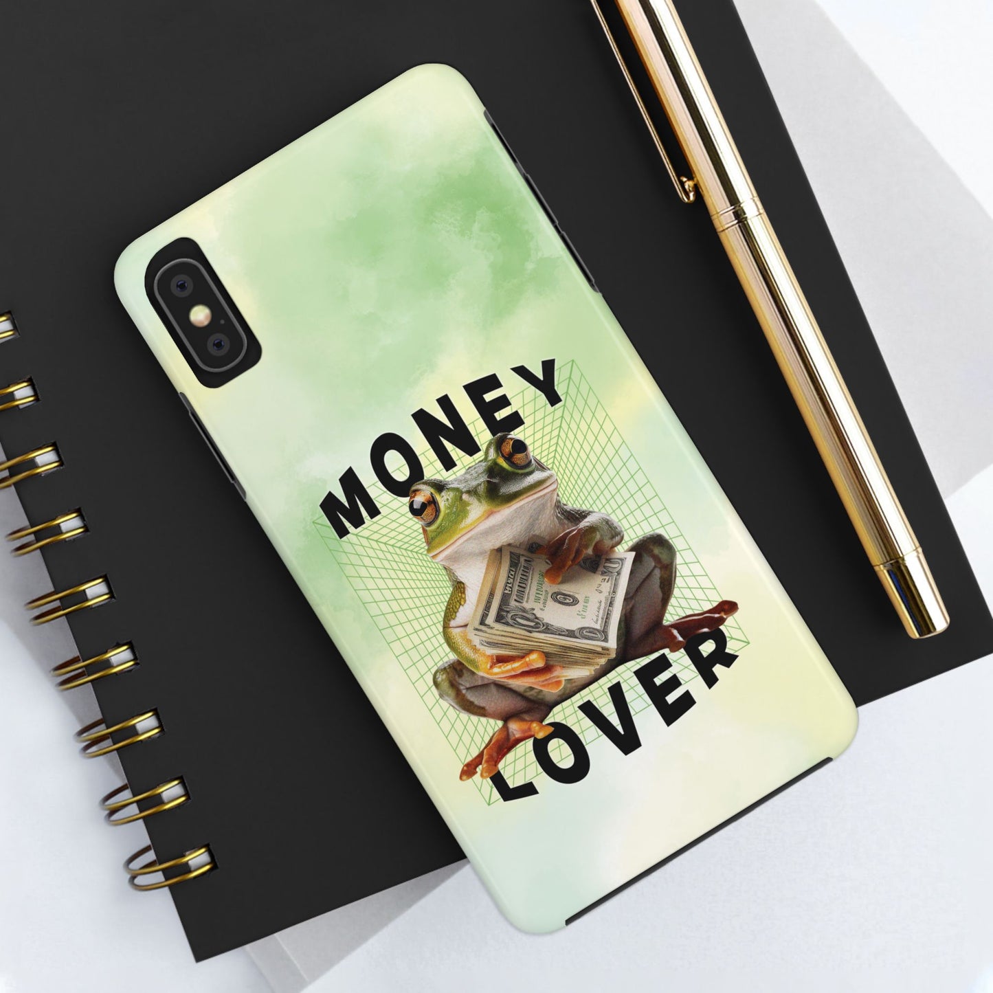 MONEY LOVER Frog Phone Case Funny Phone Case Cover for all iPhone Case - Samsung S23 S24 S23 S22