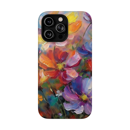 Flower Pattern Phone Case | 70s Retro | Cover for iPhone 16 15 14 13 12 SE Max Pro - Samsung Galaxy S Series - Flower Drawing