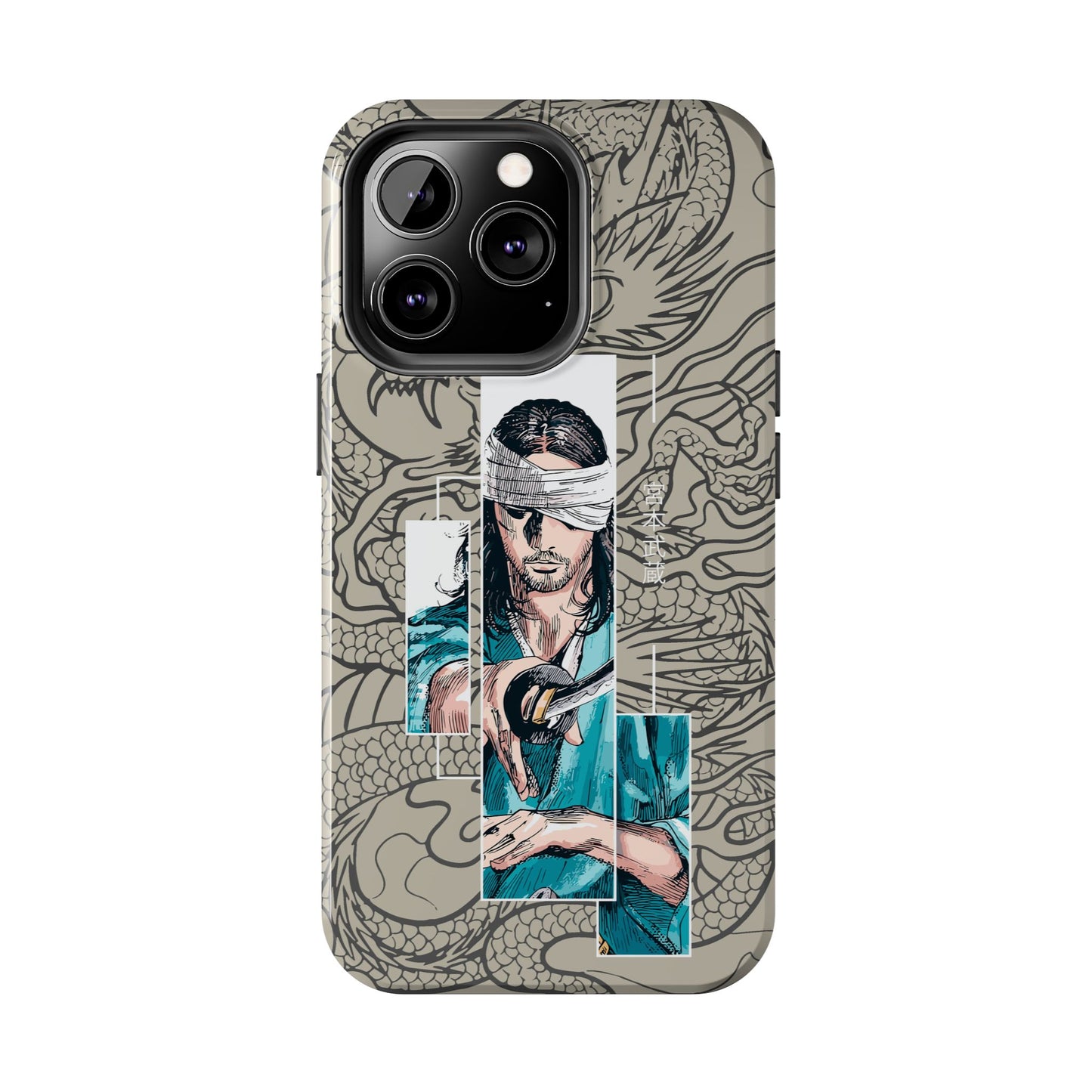 Samurai Anime Manga-Inspired iPhone Case – Musashi Design for iPhone 16-7 & Samsung