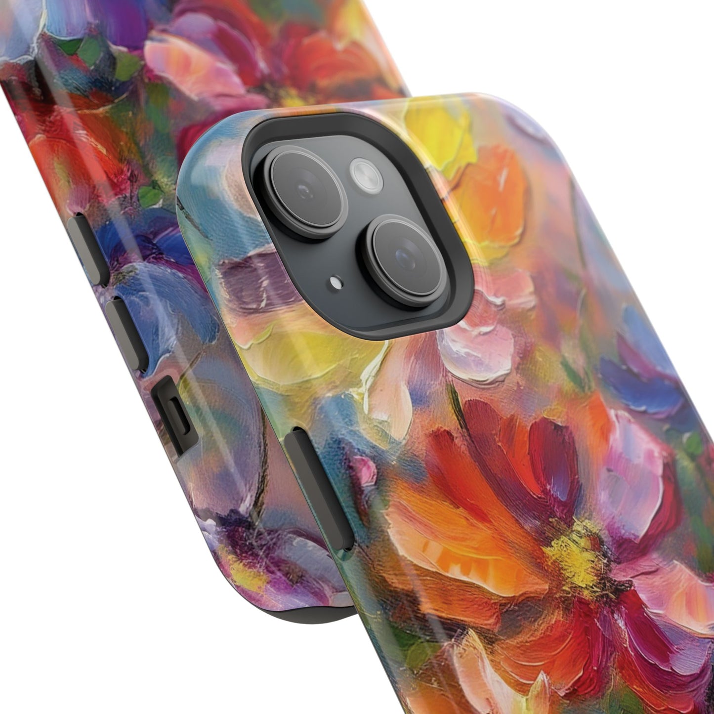 Flower Pattern Phone Case | 70s Retro | Cover for iPhone 16 15 14 13 12 SE Max Pro - Samsung Galaxy S Series - Flower Drawing