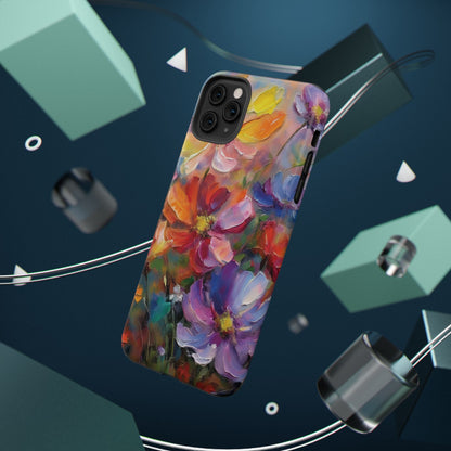 Flower Pattern Phone Case | 70s Retro | Cover for iPhone 16 15 14 13 12 SE Max Pro - Samsung Galaxy S Series - Flower Drawing