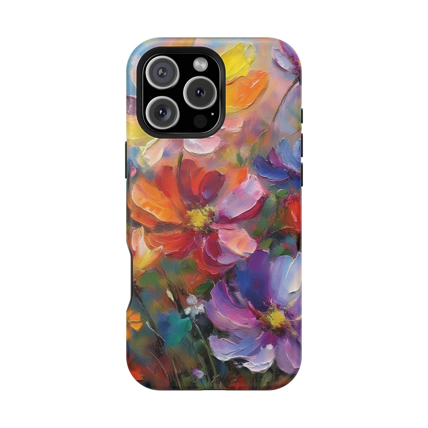 Flower Pattern Phone Case | 70s Retro | Cover for iPhone 16 15 14 13 12 SE Max Pro - Samsung Galaxy S Series - Flower Drawing