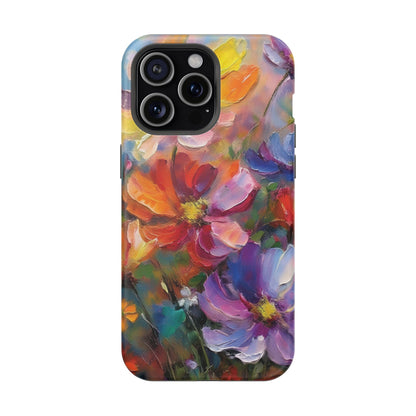 Flower Pattern Phone Case | 70s Retro | Cover for iPhone 16 15 14 13 12 SE Max Pro - Samsung Galaxy S Series - Flower Drawing